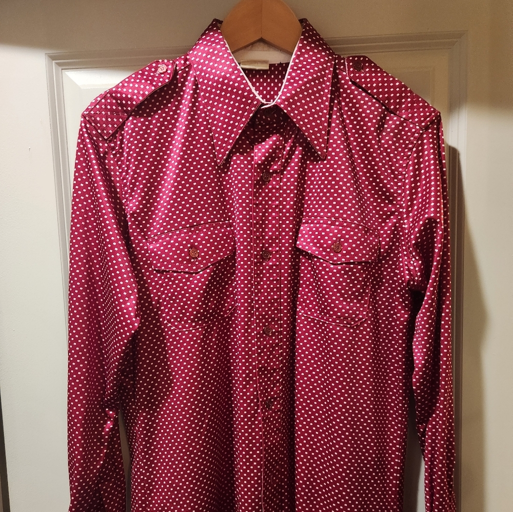 Vintage Western button-down shirt from the 1970s